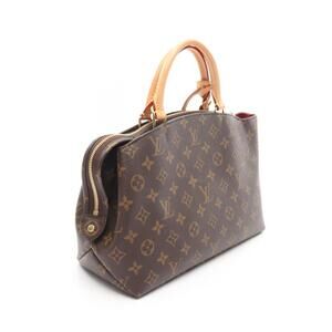 Louis Vuitton Palais Monogram Handbag Canvas Leather Brown
